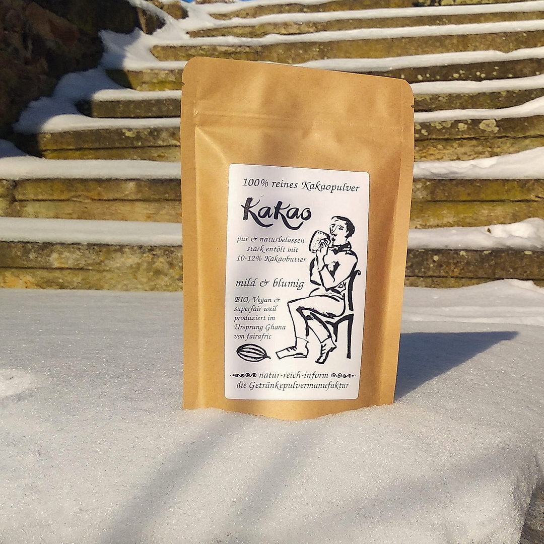 Kakaopulver 100% pur, stark entölt 10-12%